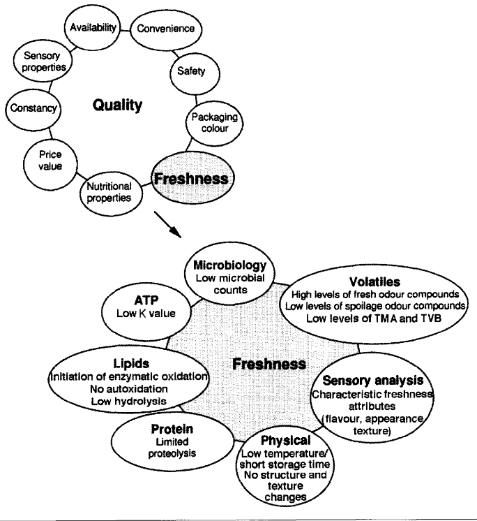 Methods to evaluate fish Review freshness in research and industry